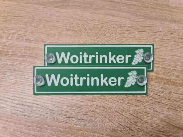 Autoschild "Woitrinker"